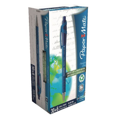 Paper mate balpen papermate flexgrip ultra medium blauw pak 36 stuks
