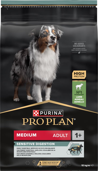 Pro plan purina® ® sensitive digestion medium adult - hondenvoer droogvoer - lam - 10 kg