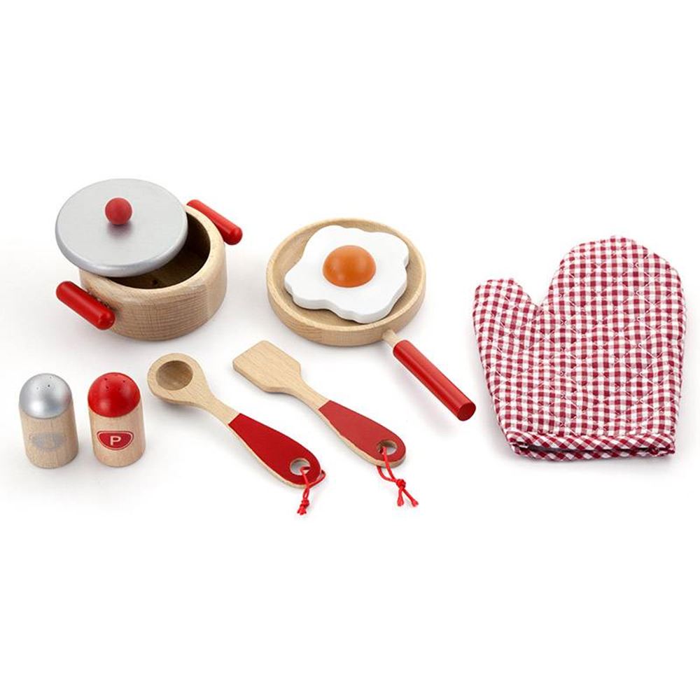 Keukenset rood 9-delig. 3+