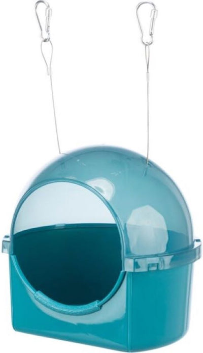 Trixie badhuis rond blauw - vogelbad met veiligheidshaken - 20x17.5x20 cm