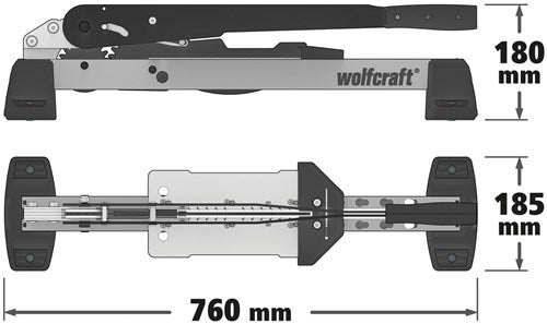 Wolfcraft - laminaatsnijder - vlc 1000 - tot 14 mm dik laminaat - pvc vinyl laminaatknipper - 10 jaar garantie - 6940000