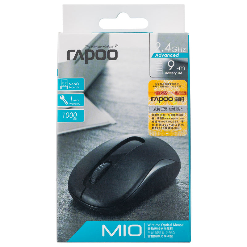 Rapoo muis opt. 2.4ghz zwart m10