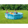 Intex 28208gn beachside metal frame zwembad + filterpomp 305x76 cm blauw