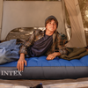 Intex 64011 truaire twin dura-beam camping matras 191x99x22 cm + quickfill usb150 pomp blauw