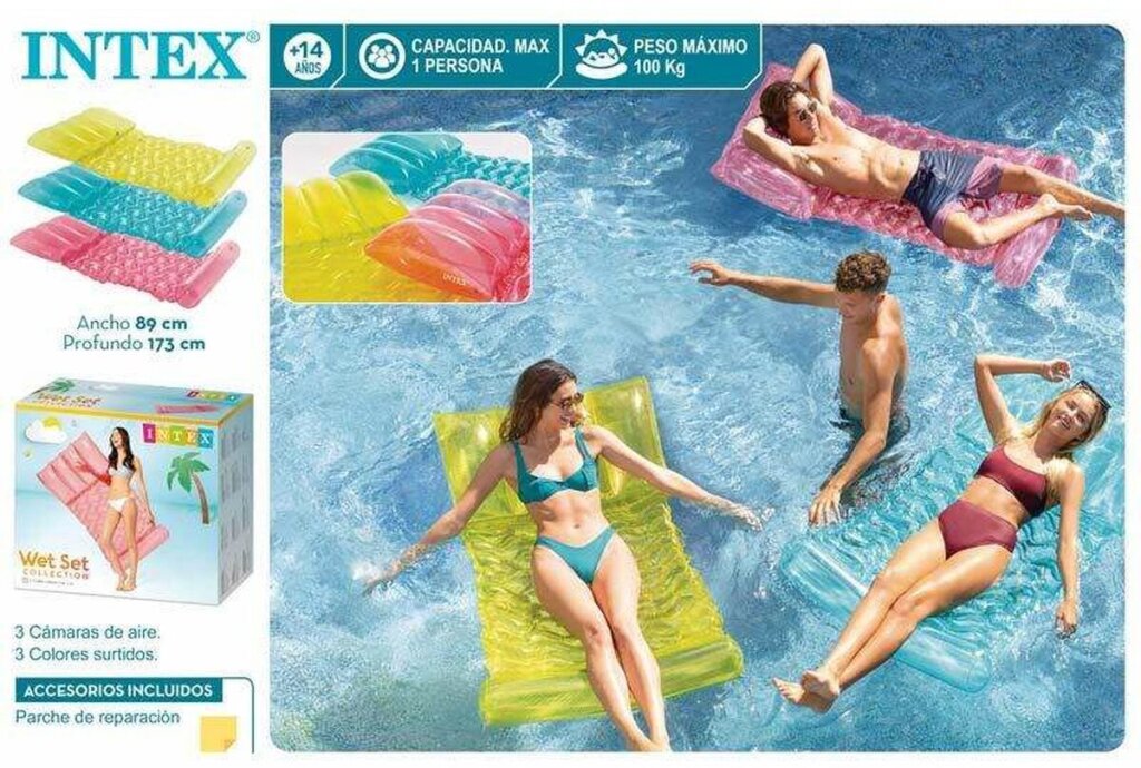 Intex 58725eu opblaasbaar matras 89x173cm transparant
