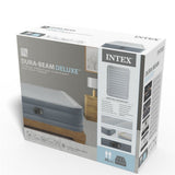 Intex 64824nd queen trend premium comfort 2-persoons luchtbed 203x152x46 cm + ingebouwde pomp grijs - afbeelding 4