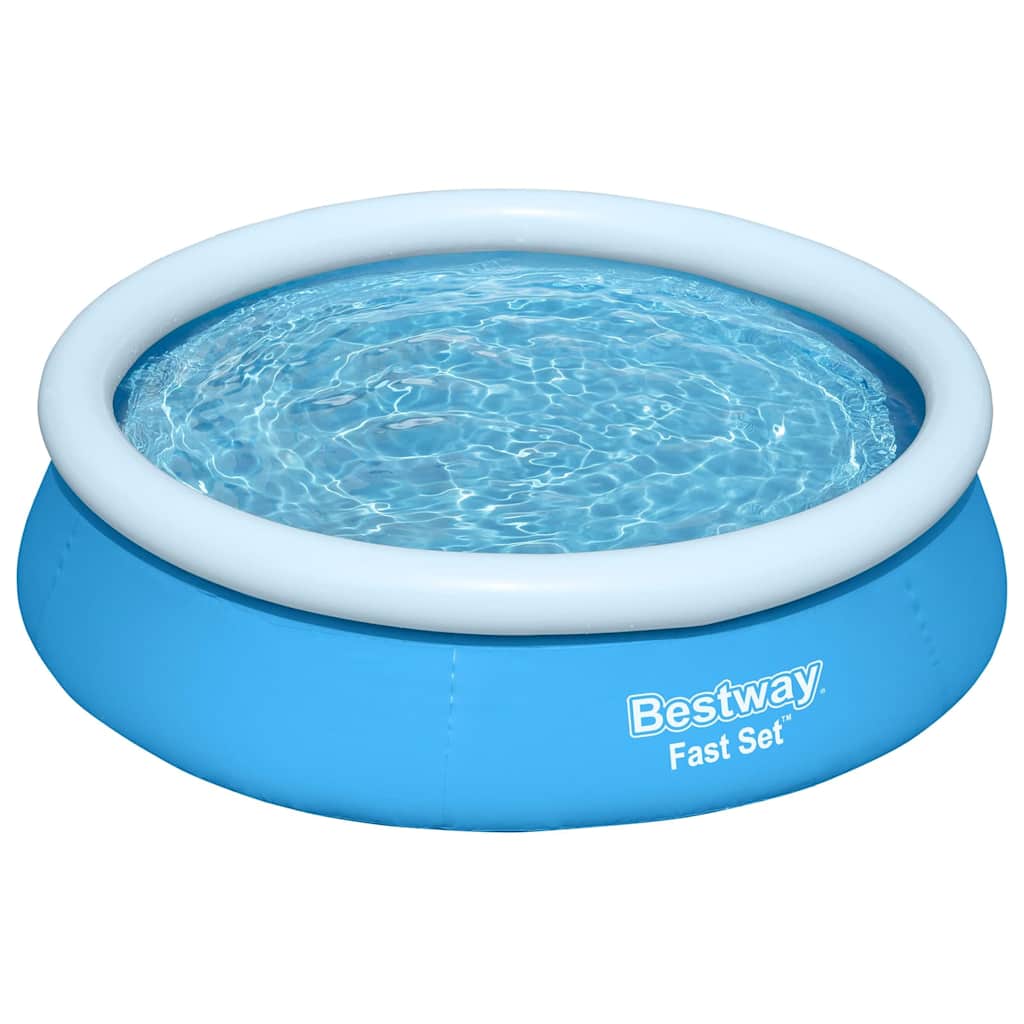 Bestway zwembad fast set opblaasbaar rond 183x51 cm blauw