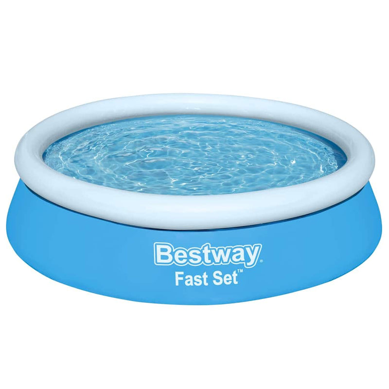 Bestway zwembad fast set opblaasbaar rond 183x51 cm blauw