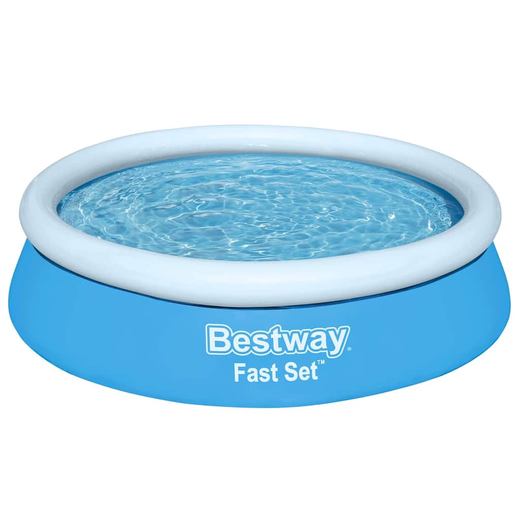 Bestway zwembad fast set opblaasbaar rond 183x51 cm blauw