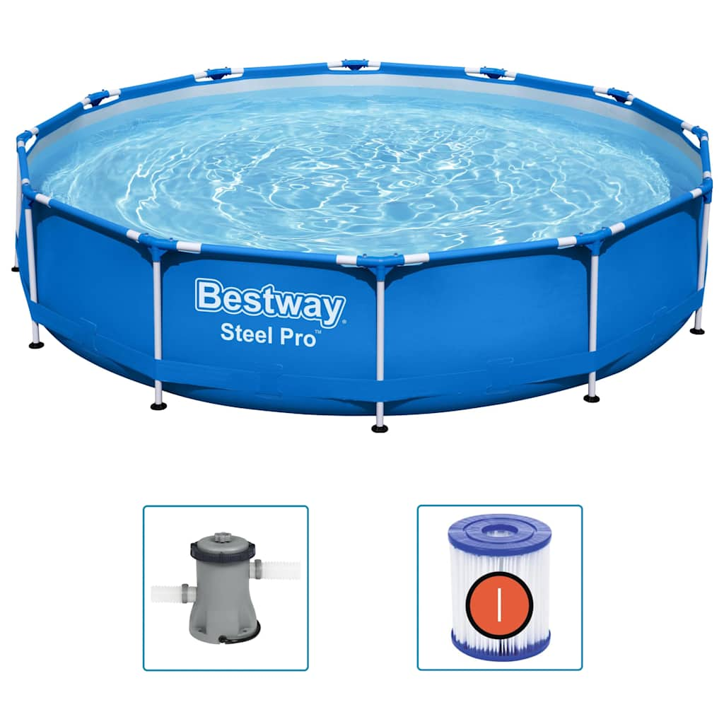 Bestway zwembad steel pro set rond 366