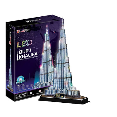 Cubic fun 3d puzzel burj khalifa met led verlichting