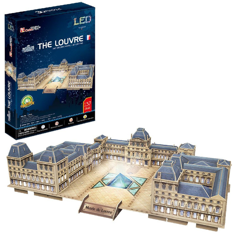 Cubic fun 3d-puzzel the louvre met led (2011414)