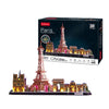 Cubic fun 3d puzzel city line paris met led verlichting, 115dlg.