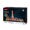 Cubic fun 3d puzzel city line paris met led verlichting, 115dlg.