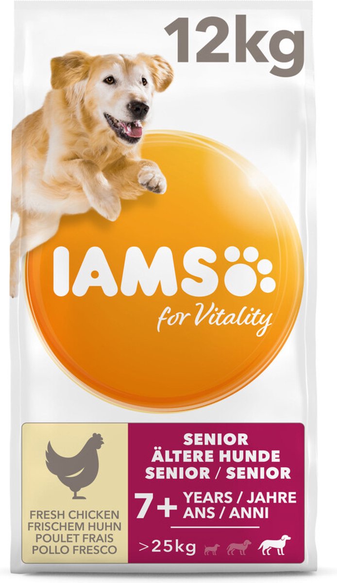 Iams dog senior large kip 12 kg