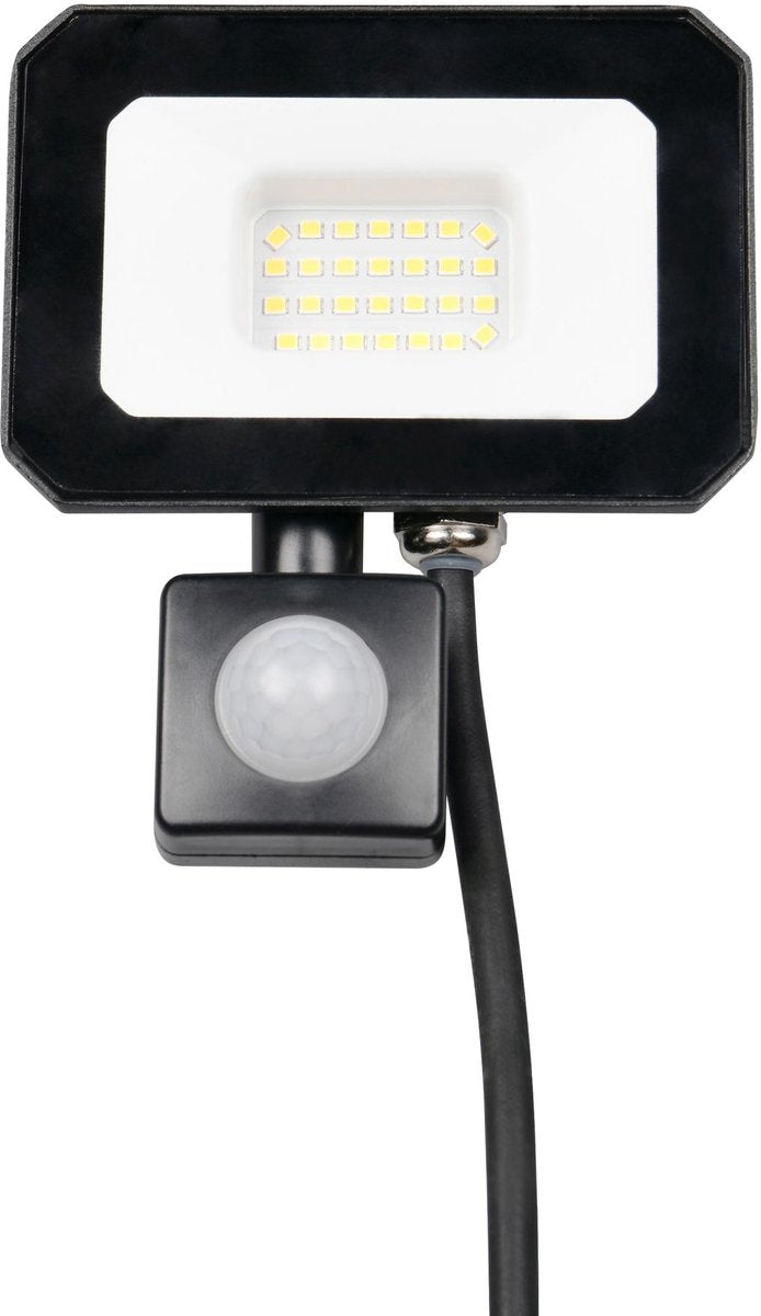 Rl live your light reality funchal - wandlamp - zwart mat - incl. 1x smd 20 w - bewegingssensor - wandmontage - niet geschikt voor externe dimmer - kantelbaar - 4000k - buitenverlichting - ip44