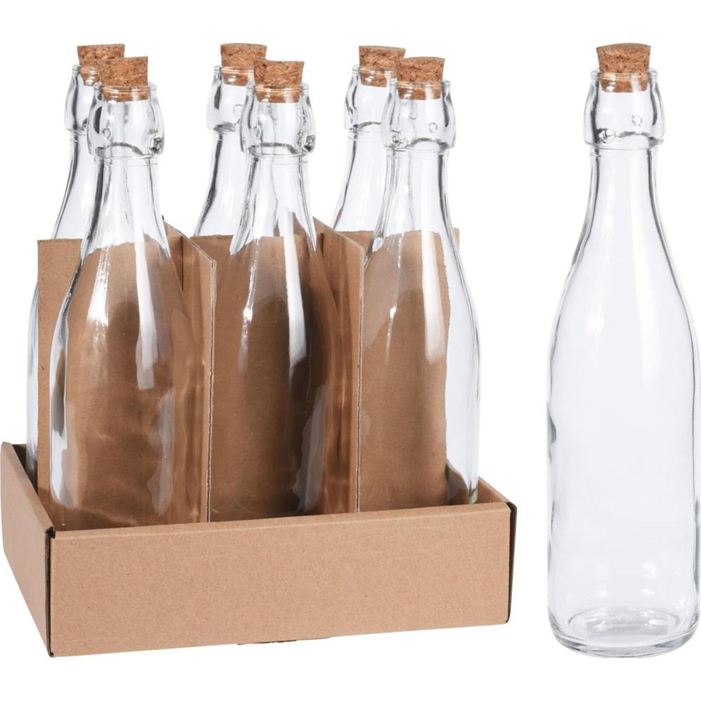 Excellent houseware fles glas met kurk 500ml fles glas met kurk 500ml transparant