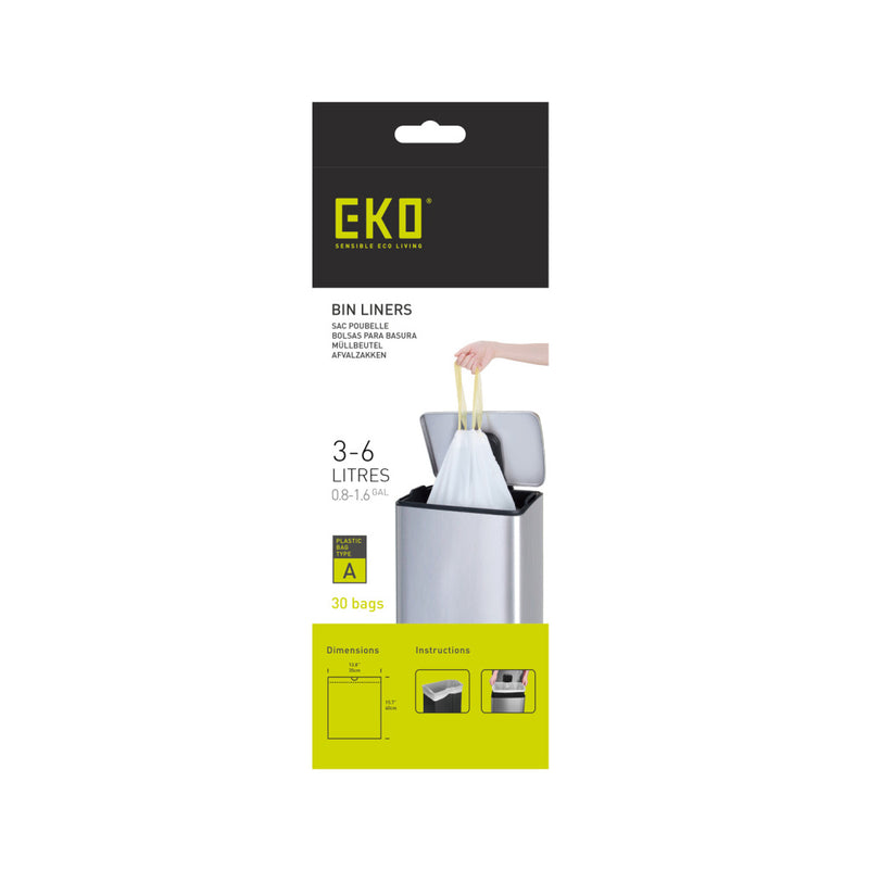 Eko afvalzak 3-6 liter type a rol met 30 afvalzakken