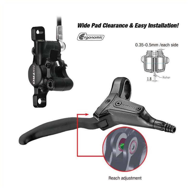 Tektro schijfrem-set hydro links hd-t386 1800mm