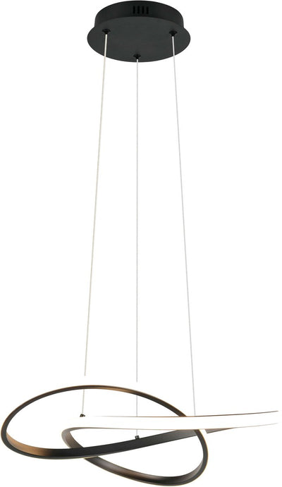 Rl live your light reality mansa - hanglamp - zwart mat - incl. 1x smd 36 w - plafondbevestiging - in hoogte verstelbaar