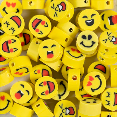 Creativ company https: www.cchobby.nl figuurkralen-emoji-d-10-mm-gatgrootte-1-5-mm-60-stuk-1-doos