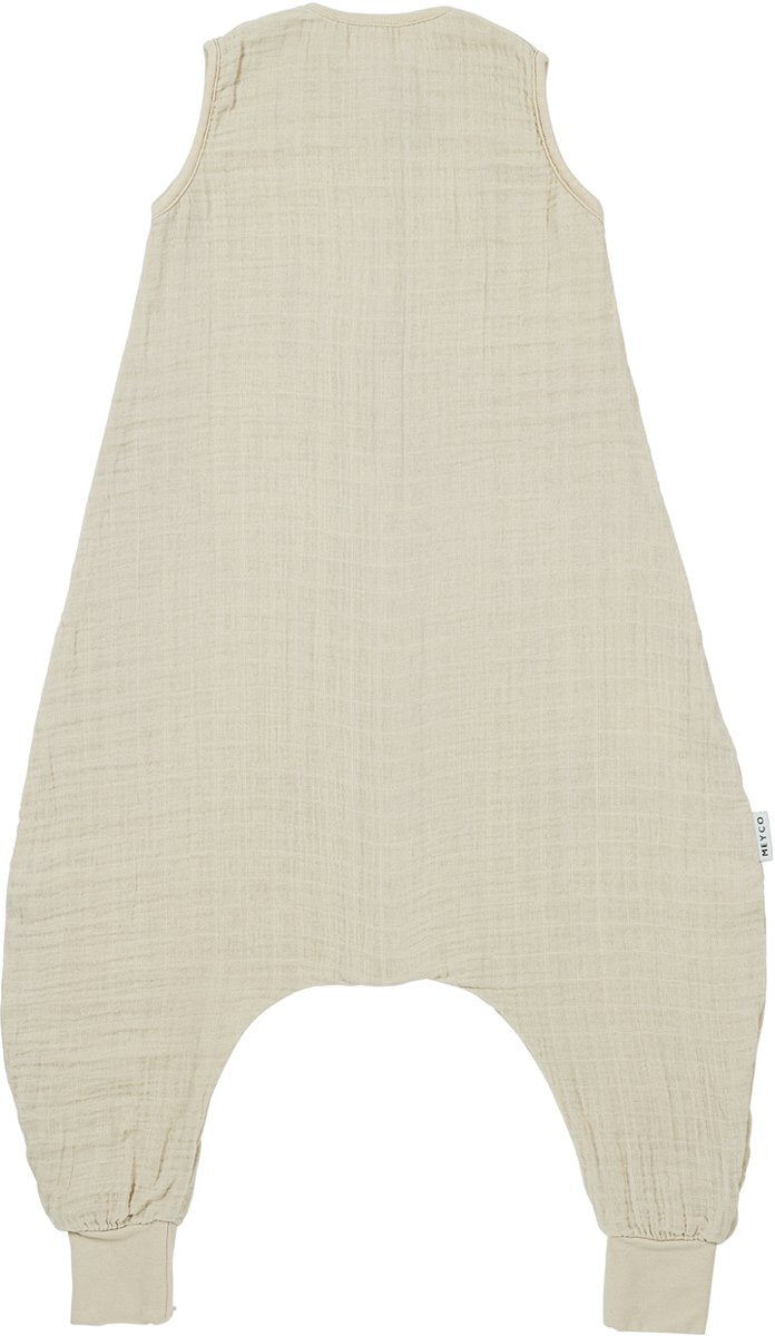 Meyco baby uni zomer slaapoverall jumper - 92 cm - pre-washed hydrofiel - soft sand