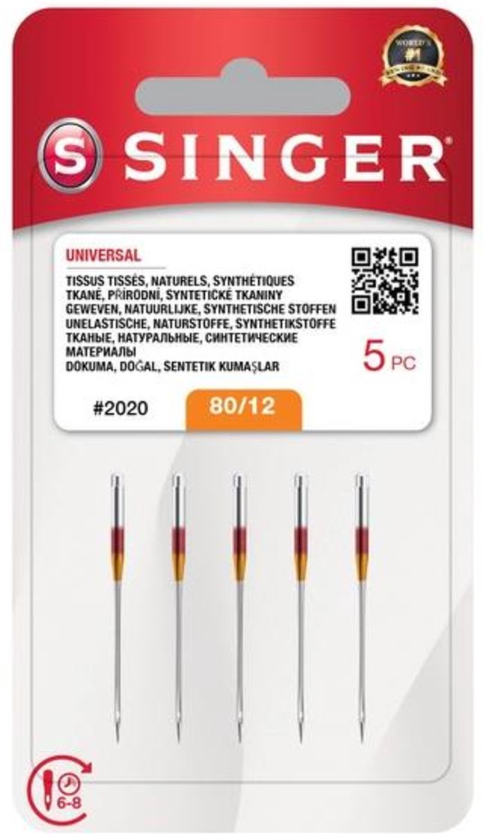 Singer universal 2020 80 (5 stuks) naalden