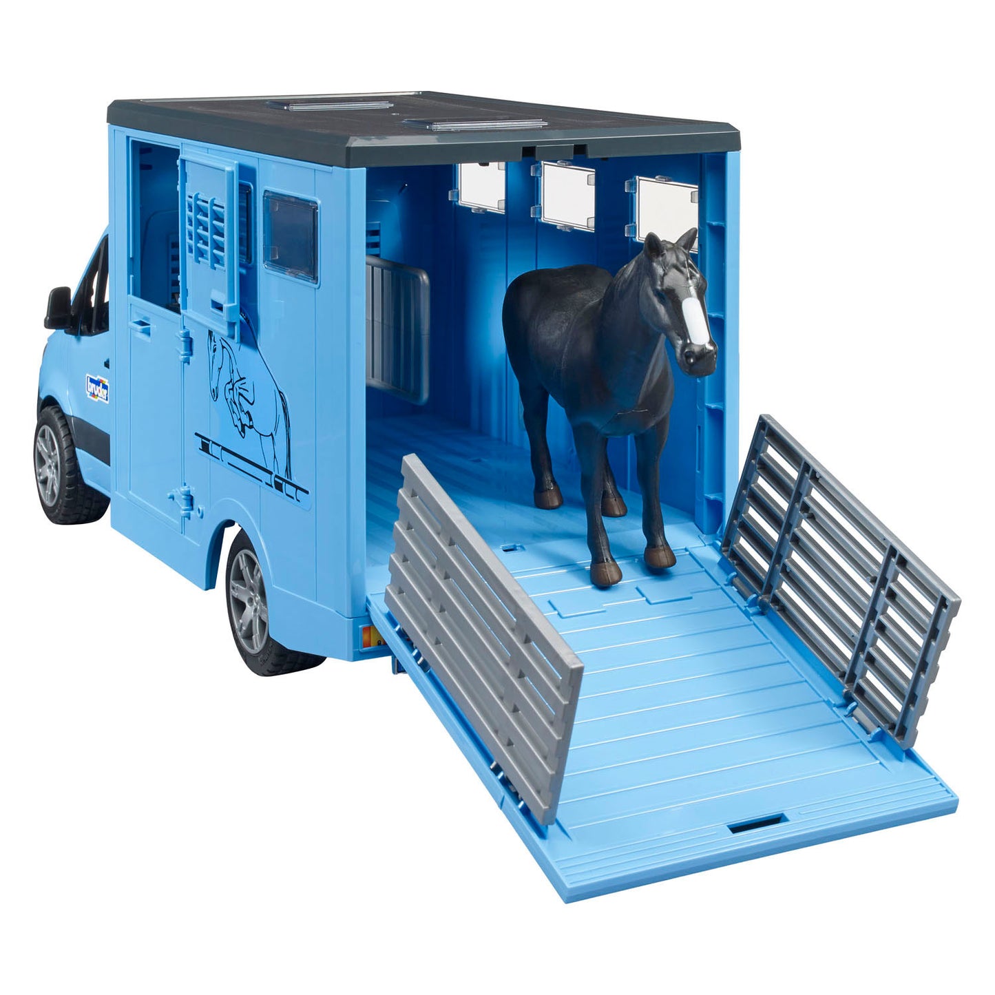 Bruder mercedes benz sprinter paardentransport m 1 paard - 1:16