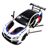 Bmw m6 gt3 die-cast auto met licht en geluid - 1:24