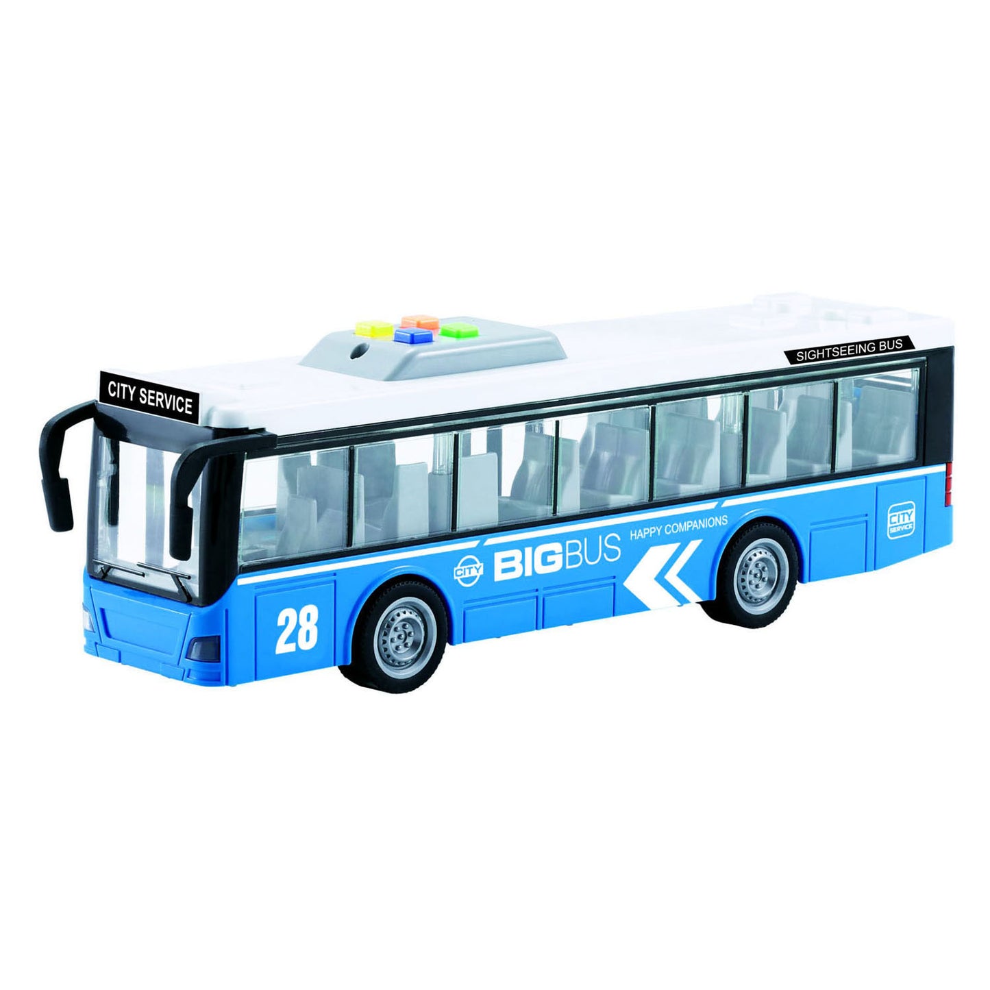 Stadsbus met licht en geluid - 28cm