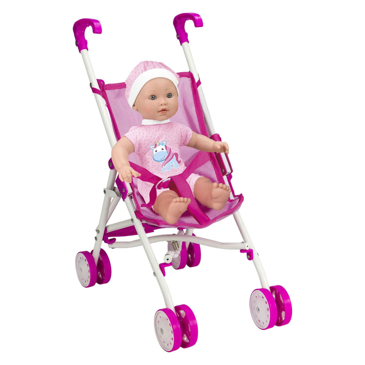 Babypop met buggy - 35cm