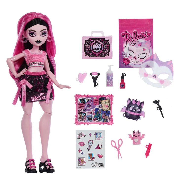 Monster high self-scare secrets - draculaura modepop met 13 realistische accessoires