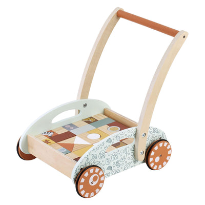 Abi loopwagen met speelblokken