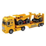 Dieplader met dump truck en graafmachine - 54cm - afbeelding 1