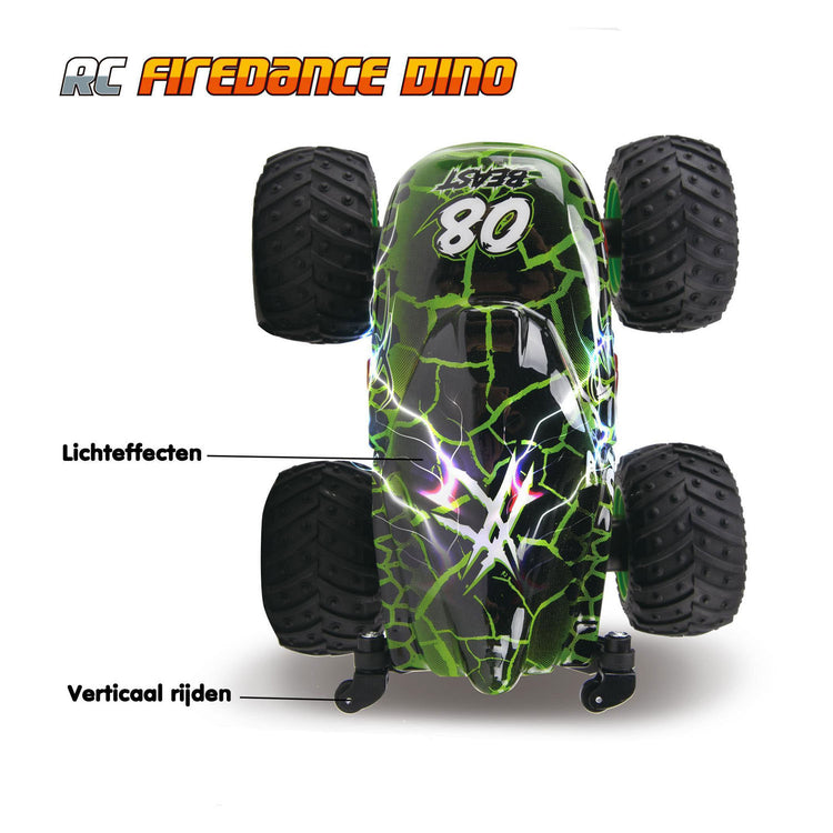 Rc bestuurbare 2.4ghz firedance dino stuntauto - 1:20