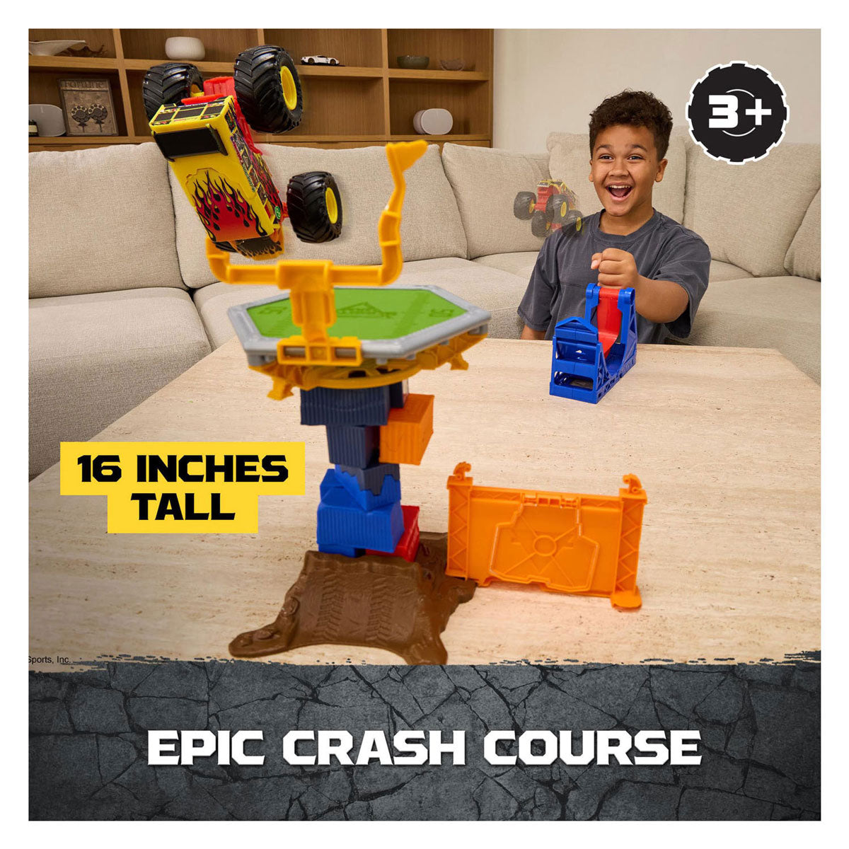 Spin master monster jam smash bash crash course speelset met auto - 1:64