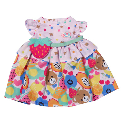 Baby born fruitjurk met aardbeien handtas - 43cm