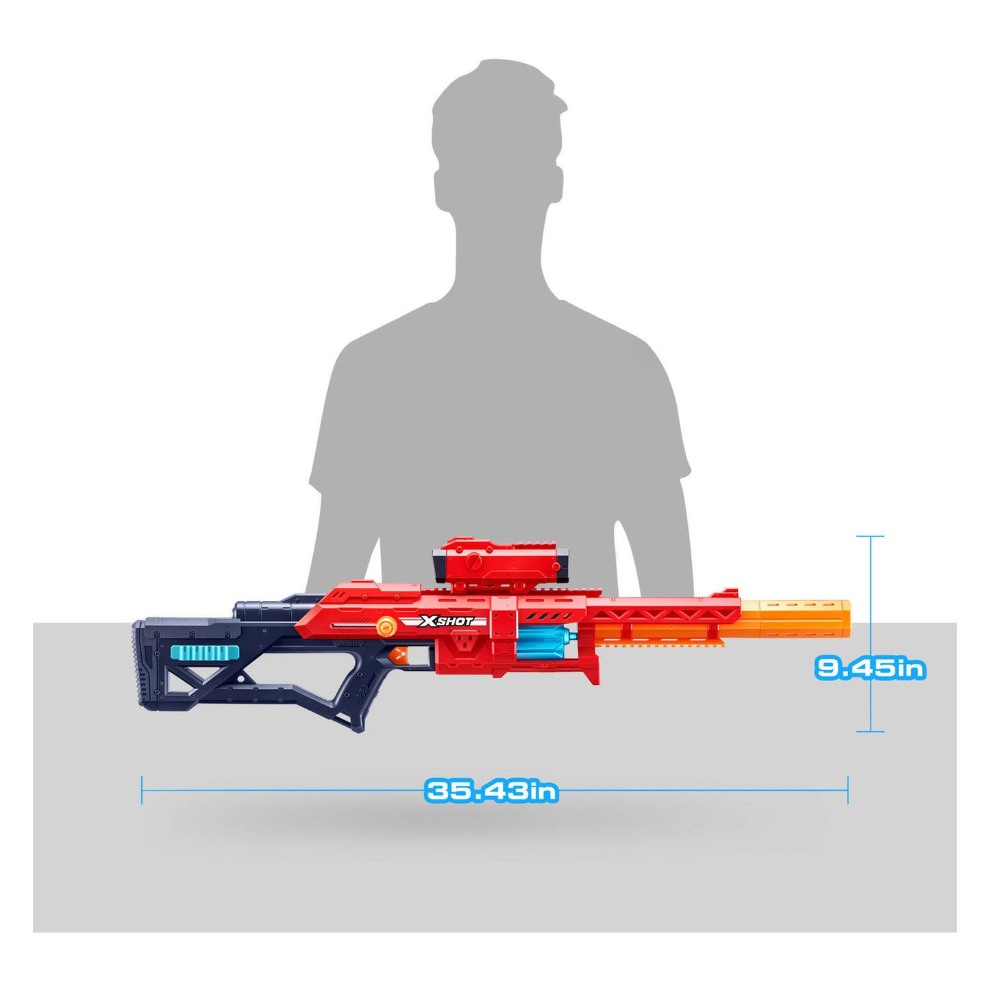 Xshot zuru x-shot excel red range x8 blaster met 24 pijlen