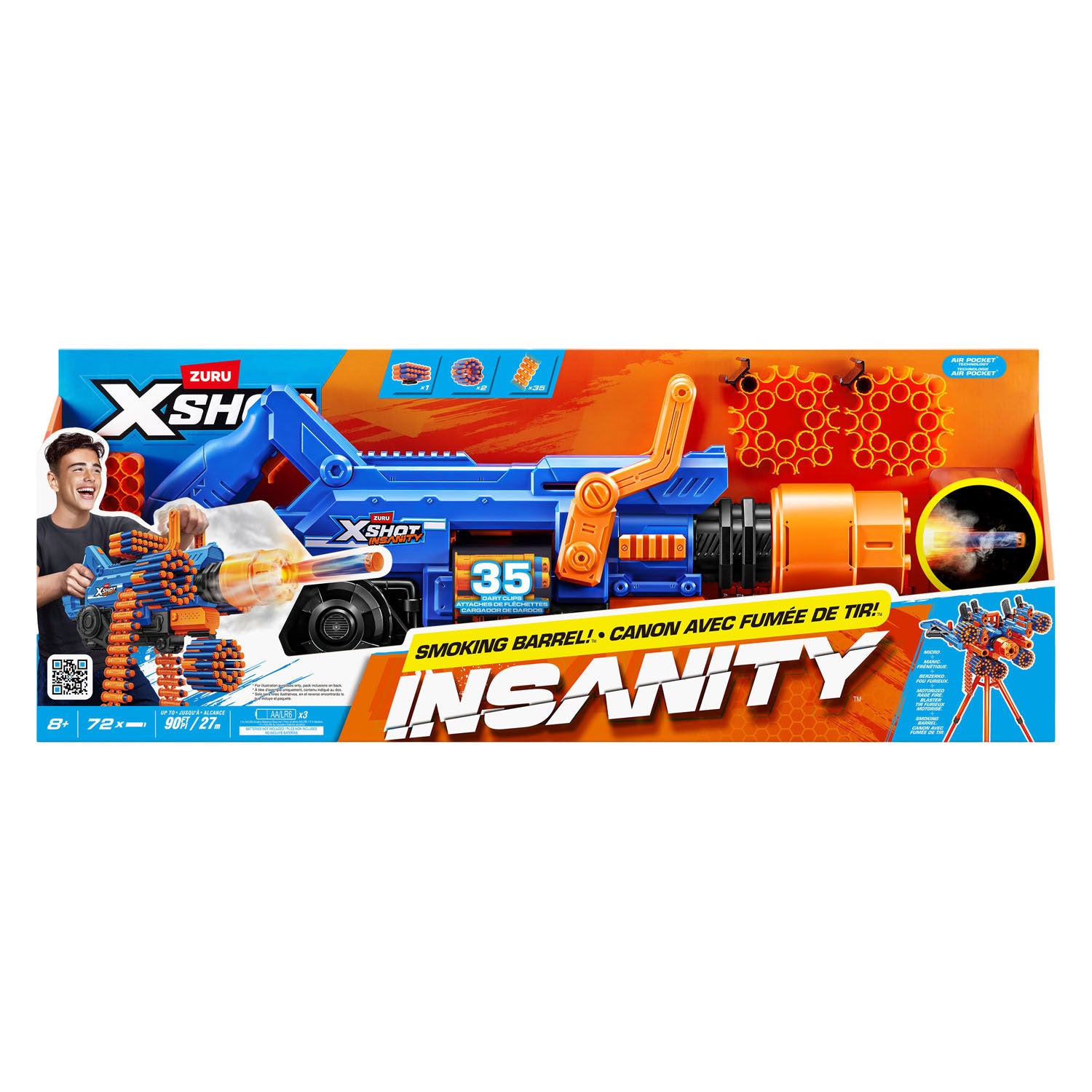 Zuru x-shot insanity smoking barell - 72 darts