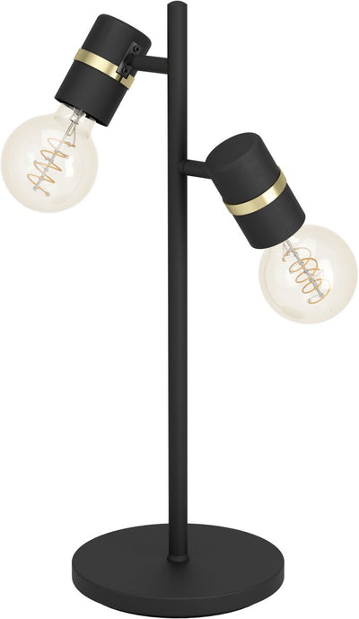 Eglo lurone tafellamp - e27 - 50 cm - zwart goud
