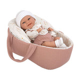 Elegance babyto babypop roze met draagmand en kussen - 33 cm - afbeelding 1