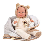 Elegance babyto babypop beige berenpakje met dekentje - 35 cm - afbeelding 1