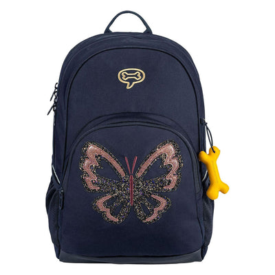 Stones and bones glitter butterfly navy aspen 3.0 rugzak