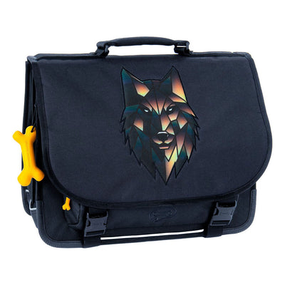 Stones and bones wolf navy cedar schooltas