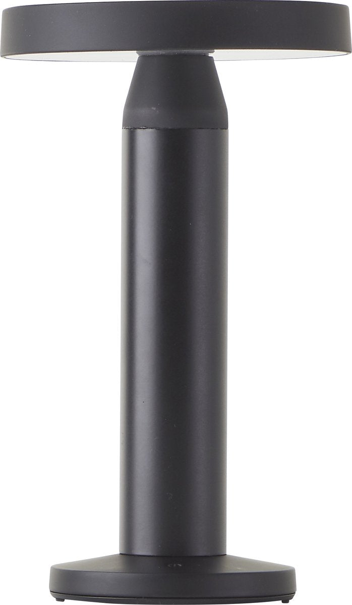 Brilliant magua - buiten tafellamp - led 2w - ø 22 cm - solar - 220 lm - 4000 k - dimbaar - ip44 - usb oplaadbaar - zwart