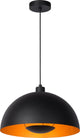 Lucide siemon - hanglamp - ø 40 cm - 1xe27 - zwart