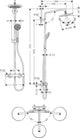 Hansgrohe croma showerpipe 220 1jet met thermostaat chroom
