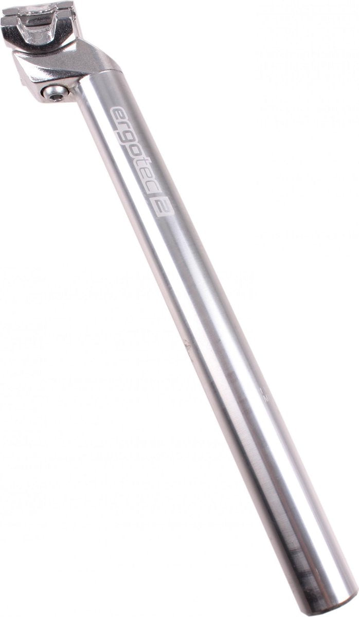 Ergotec zadelpen vast patent 25,0 x 350 mm aluminium zilver