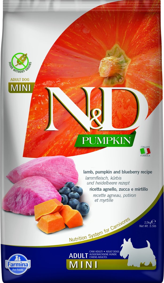 Farmina n d pumpkin hondenvoeding lam small breed 2,5 kg