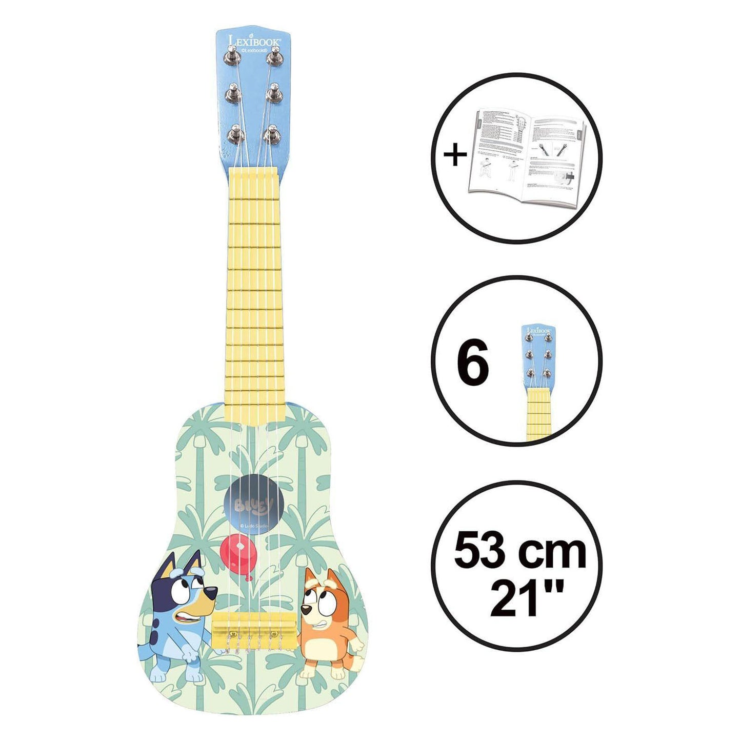 Lexibook mijn eerste houten gitaar bluey – 21 53 cm